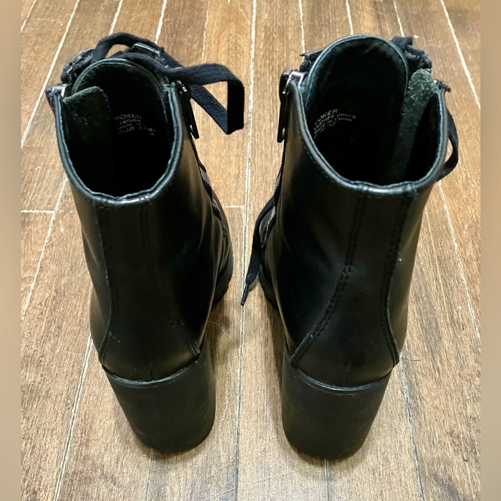 Ash Poker Black Heeled Moto Boots - Size 37 - Approx US 7 - Picture 5 of 7